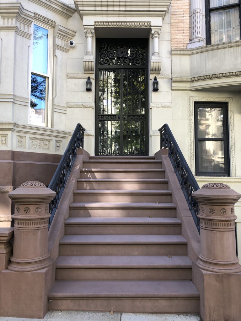 New brownstone staircase treads and risers